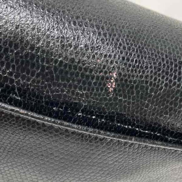 Givenchy Vintage Black Textured Leather Clam Shell Magnet Clutch Shoulder Bag - Picture 8 of 9